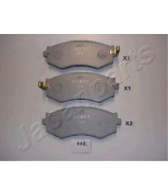 JAPAN PARTS - PA142AF - Колодки тормозные дисковые передн Nissan Primera 2.0 &16V 90-96